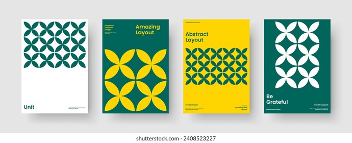 Plantilla de volante abstracta. Diseño de afiches geométricos. Diseño De Folleto Moderno. Presentación de negocios. Cartel. Antecedentes. Informe. Portada del libro. Cartera. Boletín informativo. Publicidad. Identidad de marca. Catálogo