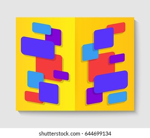 Abstract flyer template. Vector illustration.