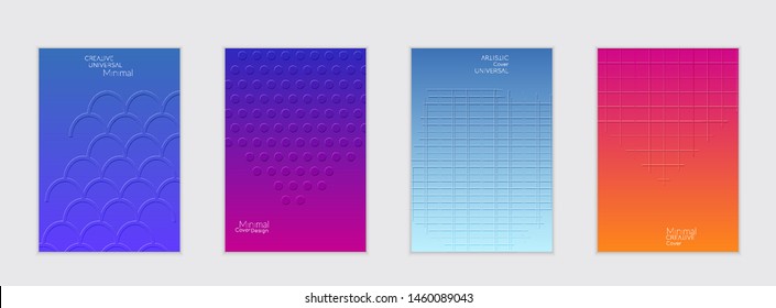 Abstract flyer templates with wavy shapes overlapping on white background. Social media web banner or landing page. Fluid colors and liquid shapes.