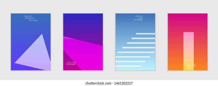 Abstract flyer templates with wavy shapes overlapping on white background. Social media web banner or landing page. Fluid colors and liquid shapes.