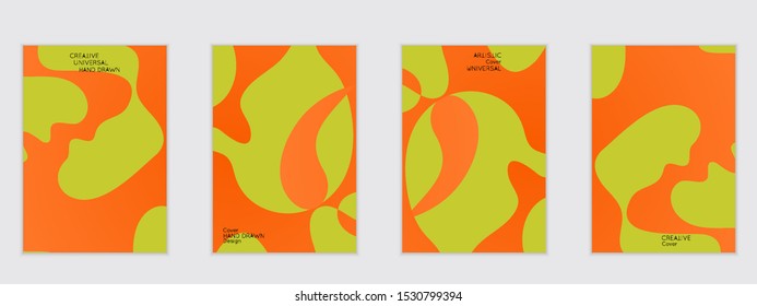 Abstract flyer templates with wavy shapes overlapping on white background. Social media web banner or landing page. Fluid colors and liquid shapes.