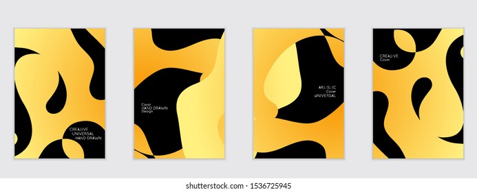 Abstract flyer templates with wavy shapes overlapping on white background. Social media web banner or landing page. Fluid colors and liquid shapes.