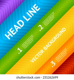 Abstract flyer text box with colorful rainbow background