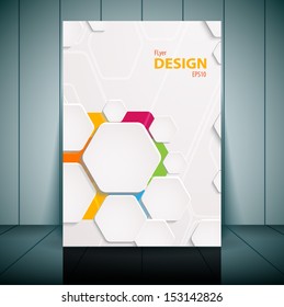 Abstract flyer vector template. Vector illustration for your business presentation