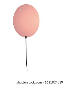 Abstract Flying Balloon Vector Pink Color