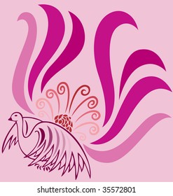 An Abstract of a flying bird.