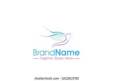 abstract flying bird logo concept.