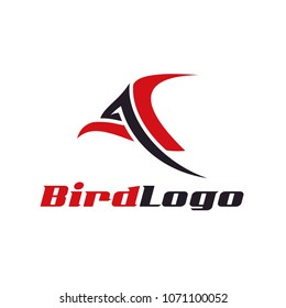 Abstract Flying Bird logo design inspiration