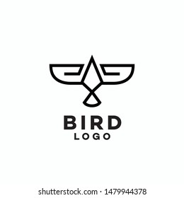 Abstract Flying Bird Logo Design Inspiration