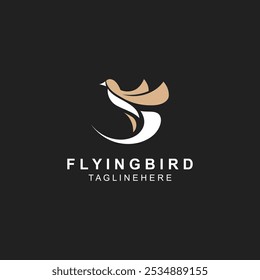 Abstract Flying Bird logo design template Wing illustration