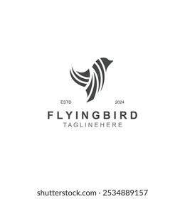 Modelo de design do logotipo do Flying Bird ilustração da asa