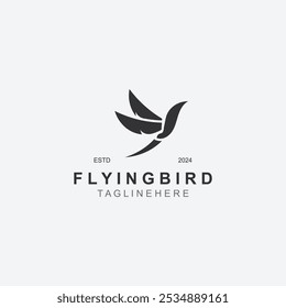 Modelo de design do logotipo do Flying Bird ilustração da asa