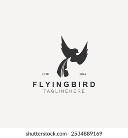 Diseño de logotipo de pájaro volador Abstractas Plantilla Ilustración de ala
