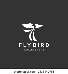 Diseño de logotipo de pájaro volador Abstractas Plantilla Ilustración de ala