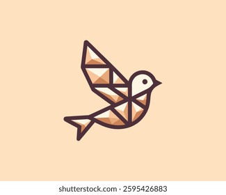 Abstract flying bird logo design icon vector illustration.