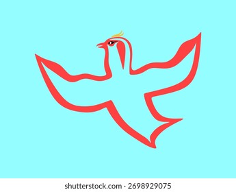 Abstract Flying Bird Logo Design