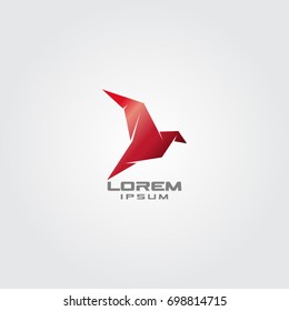 Abstract Flying Bird logo design vector template. Creative concept logotype icon