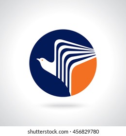 Abstract flying bird,delivery logo or concept design