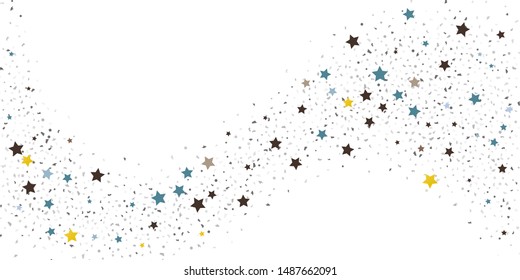 Abstract flying confetti. Falling confetti background. Random glitter shine on a white background. Suitable for your design, cards, invitations, gifts.