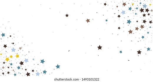 Abstract flying confetti. Falling confetti background. Random glitter shine on a white background. Suitable for your design, cards, invitations, gifts.