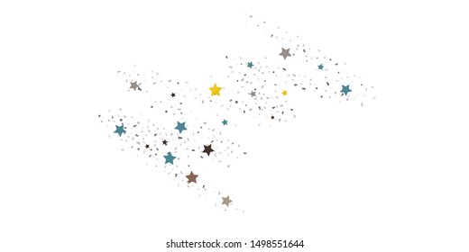 Abstract flying confetti. Falling confetti background. Random glitter shine on a white background. Suitable for your design, cards, invitations, gifts.