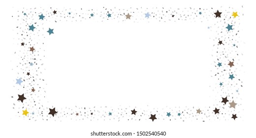Abstract flying confetti. Falling confetti background. Random glitter shine on a white background. Suitable for your design, cards, invitations, gifts.