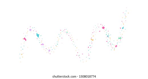 Abstract flying confetti. Falling confetti background. Random glitter shine on a white background. Suitable for your design, cards, invitations, gifts.