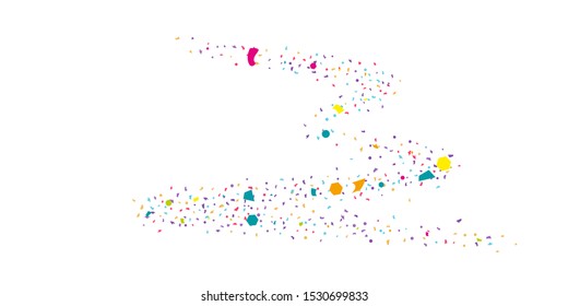 Abstract flying confetti. Falling confetti background. Random glitter shine on a white background. Suitable for your design, cards, invitations, gifts.