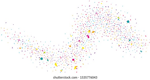 Abstract flying confetti. Falling confetti background. Random glitter shine on a white background. Suitable for your design, cards, invitations, gifts.