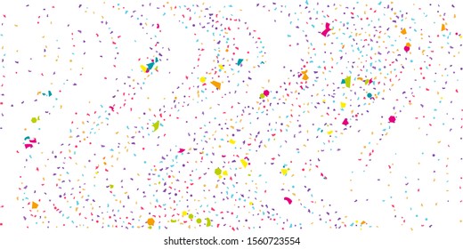 Abstract flying confetti. Falling confetti background. Random glitter shine on a white background. Suitable for your design, cards, invitations, gifts.
