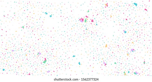 Abstract flying confetti. Falling confetti background. Random glitter shine on a white background. Suitable for your design, cards, invitations, gifts.