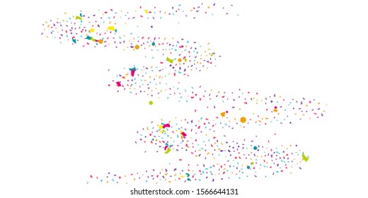 Abstract flying confetti. Falling confetti background. Random glitter shine on a white background. Suitable for your design, cards, invitations, gifts.
