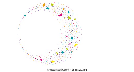 Abstract flying confetti. Falling confetti background. Random glitter shine on a white background. Suitable for your design, cards, invitations, gifts.