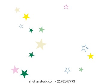 Abstract Flying Confetti Star. Cover Mock-up.