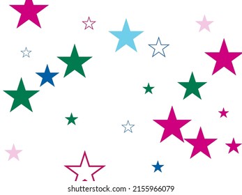 Abstract flying confetti star. Suitable for your design, cards, invitations, gifts.