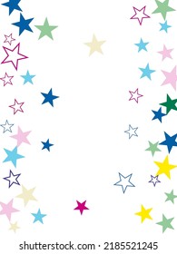 Abstract flying confetti star. Suitable for your design, cards, invitations, gifts.