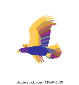 abstract flying eagle logo element