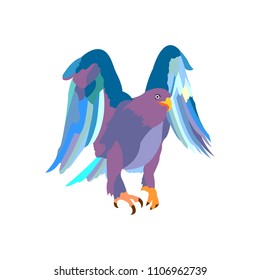 abstract flying eagle logo element