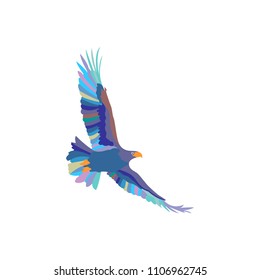 abstract flying eagle logo element