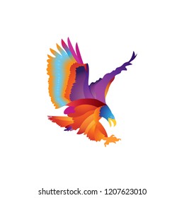 abstract flying eagle logo element