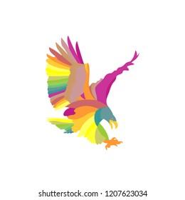 abstract flying eagle logo element