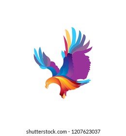 abstract flying eagle logo element