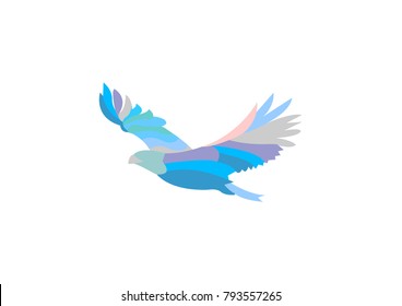 Abstract Flying Eagle Logo Element