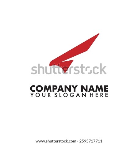 Abstract flying eagle Logo with minimalist style.