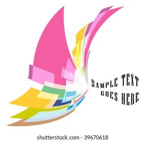 abstract flying free design