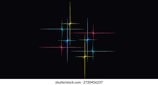 Abstractas volando en el fondo del pasillo futurista, luz ultravioleta fluorescente, líneas de espejo, líneas de neón láser, túnel sin fin geométrico, ilustración 3D, espectro multicolor