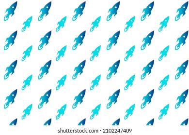 Abstract Flying Rocket Pattern Background