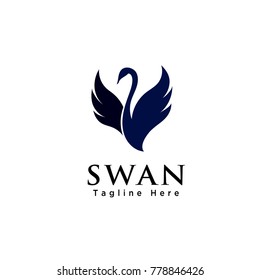 Abstract Flying Swan Logo