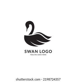 Abstract flying swan logo vector template. - Shutterstock ID 2198724357