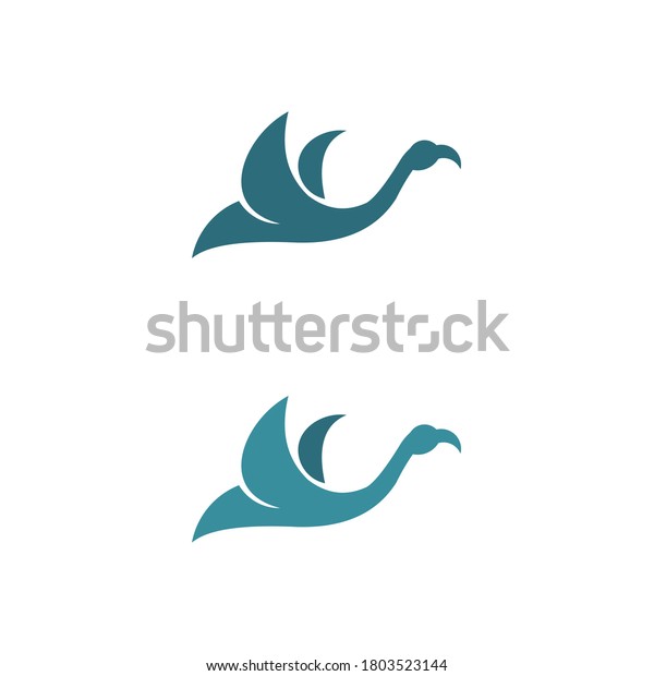 Abstract Flying Swan Logo Vector Template Stock Vector Royalty Free